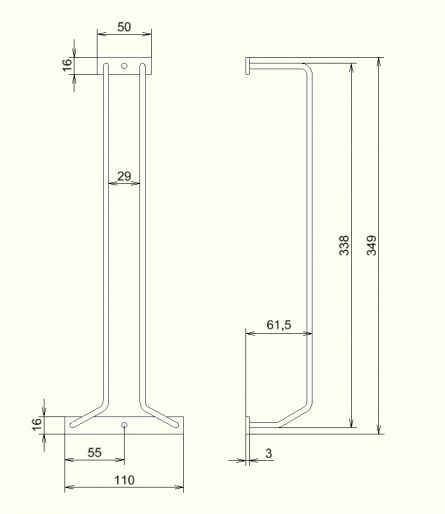 Podv�sn� dr��k sklenic jedno�ad� (2/2)