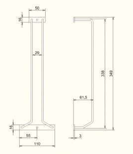 Podv�sn� dr��k sklenic jedno�ad� (2/2)