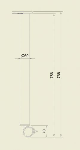 Noha stolu s oto�n�m kole�kem (2/3)